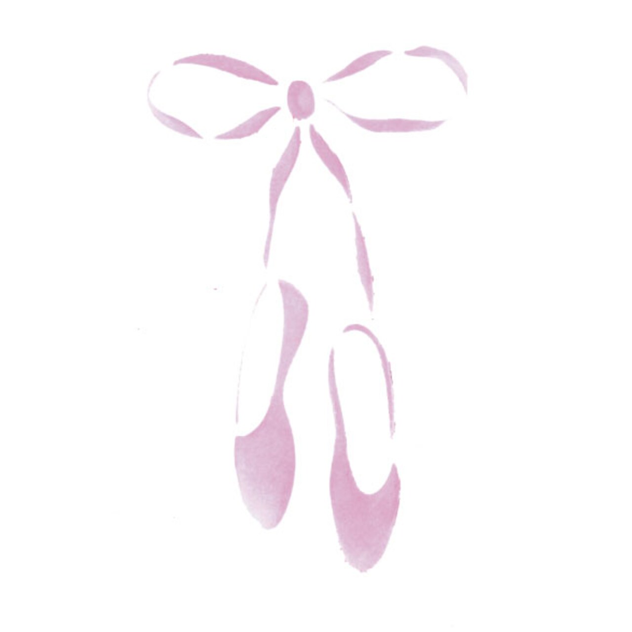 Ballet Slippers Wall Stencil | 2674 by Designer Stencils | Reusable Art Craft Stencils for Painting on Walls, Canvas, Wood | Reusable Plastic Paint Stencil for Home Makeover | Easy to Use & Clean Art Stencil